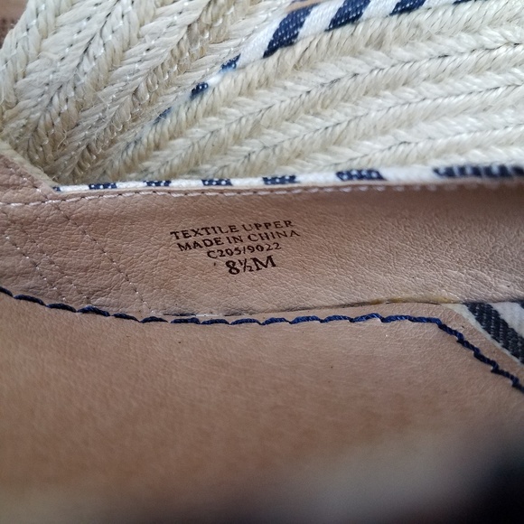 Anthropologie Splendid Striped Espadrille Wedge - Picture 8 of 8